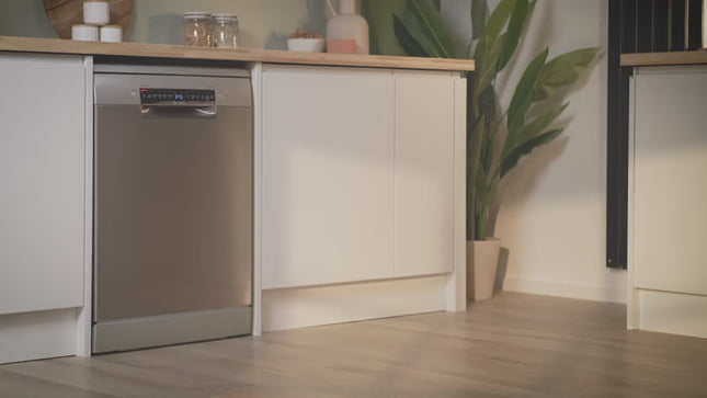 Bosch Series 6 SMS6ZCI10G Freestanding Dishwasher, B Rated in Silver